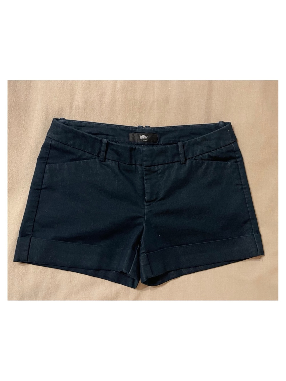 Mossimo Supply Co. Dark Navy Cuffed Bermuda Shorts